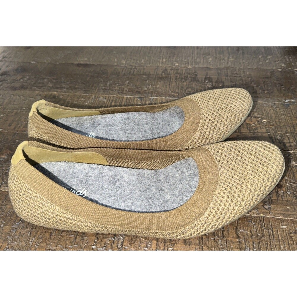Allbirds Wool Breezers Ballet Flats Shoes Olive Green Comfort Slip On Wms 7